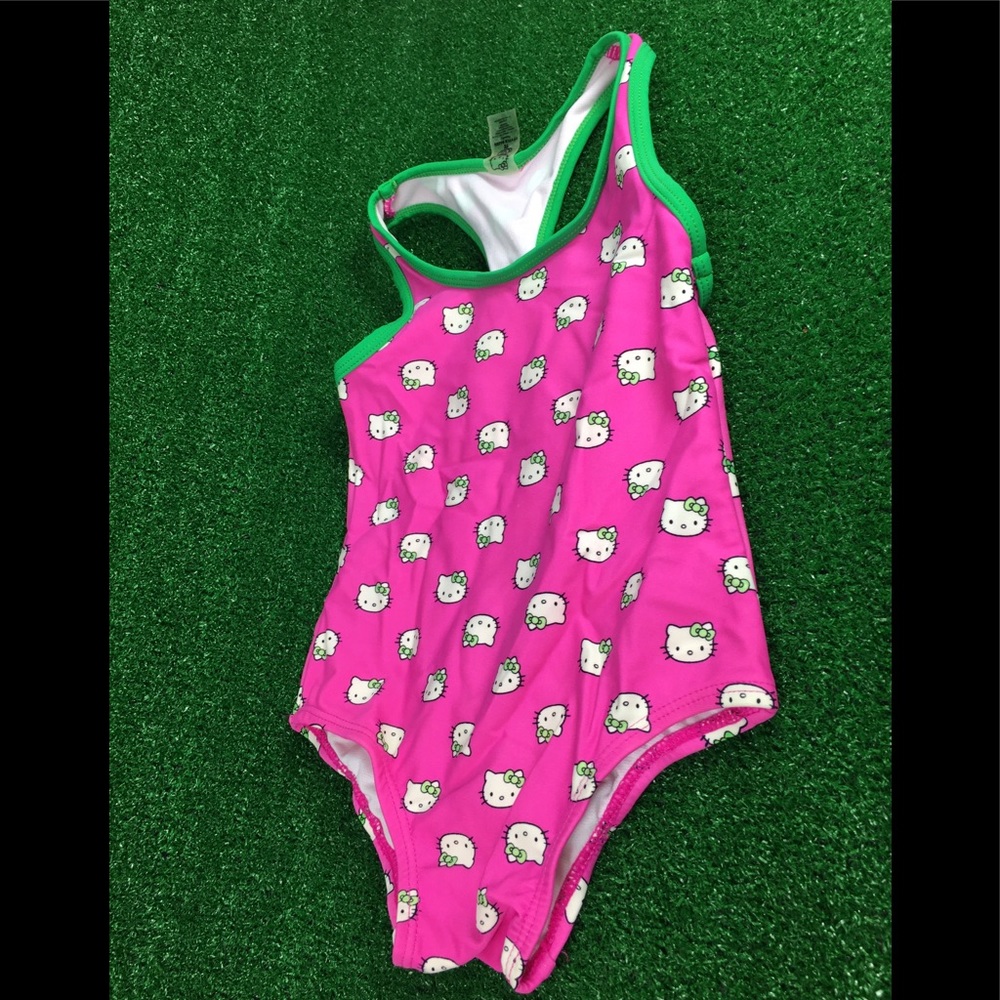Hello Kitty One Piece Print Swimsuit Pink